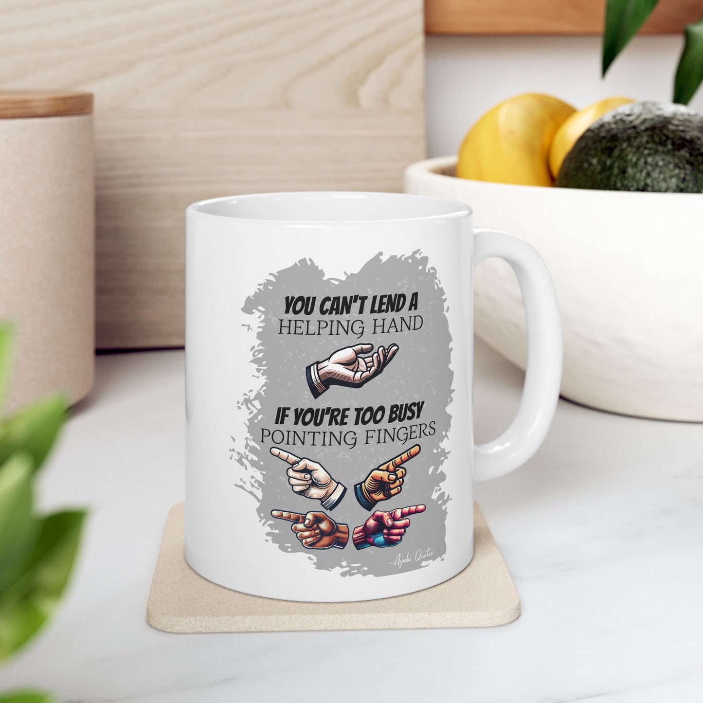 Helping Hand - 11oz White Mug
