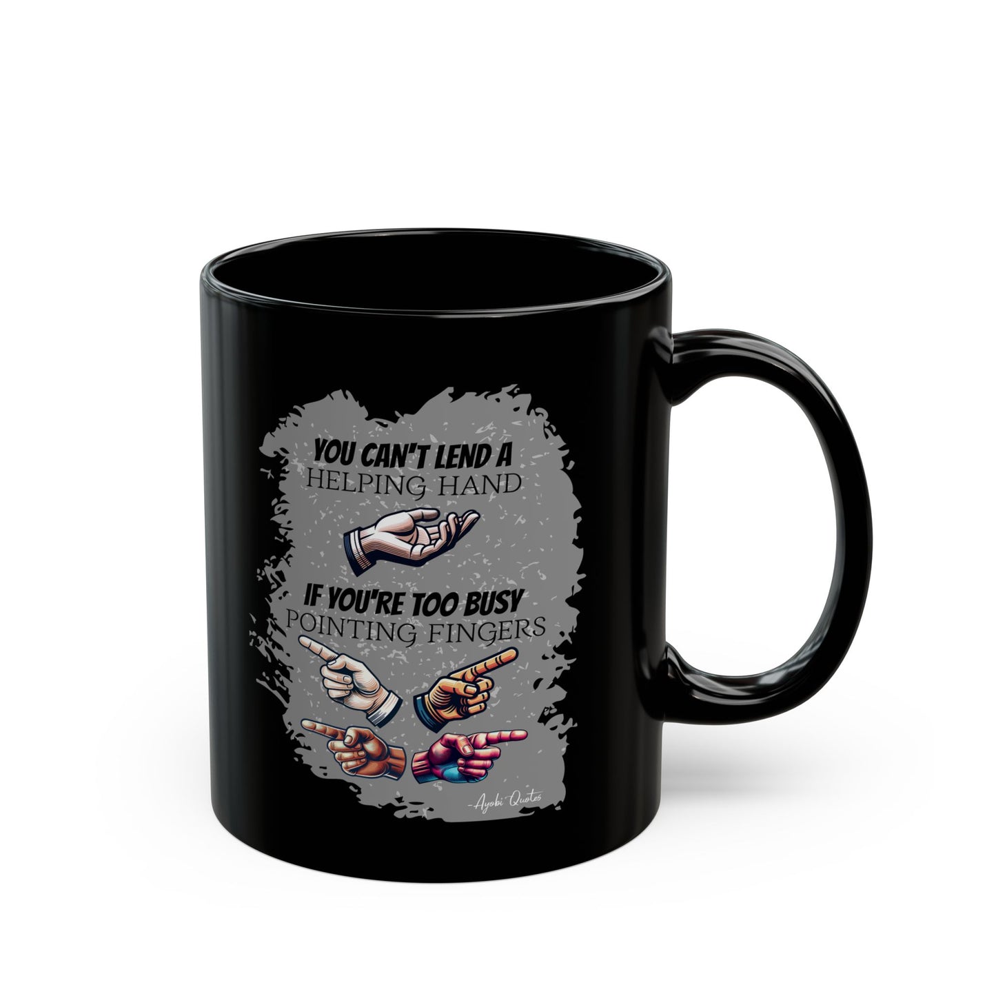 Helping Hand - 11oz Black Mug
