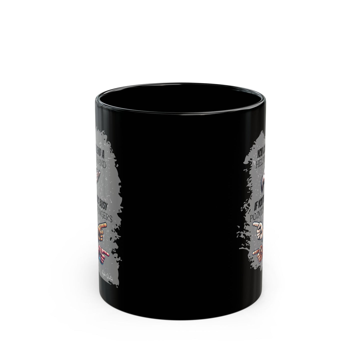Helping Hand - 11oz Black Mug