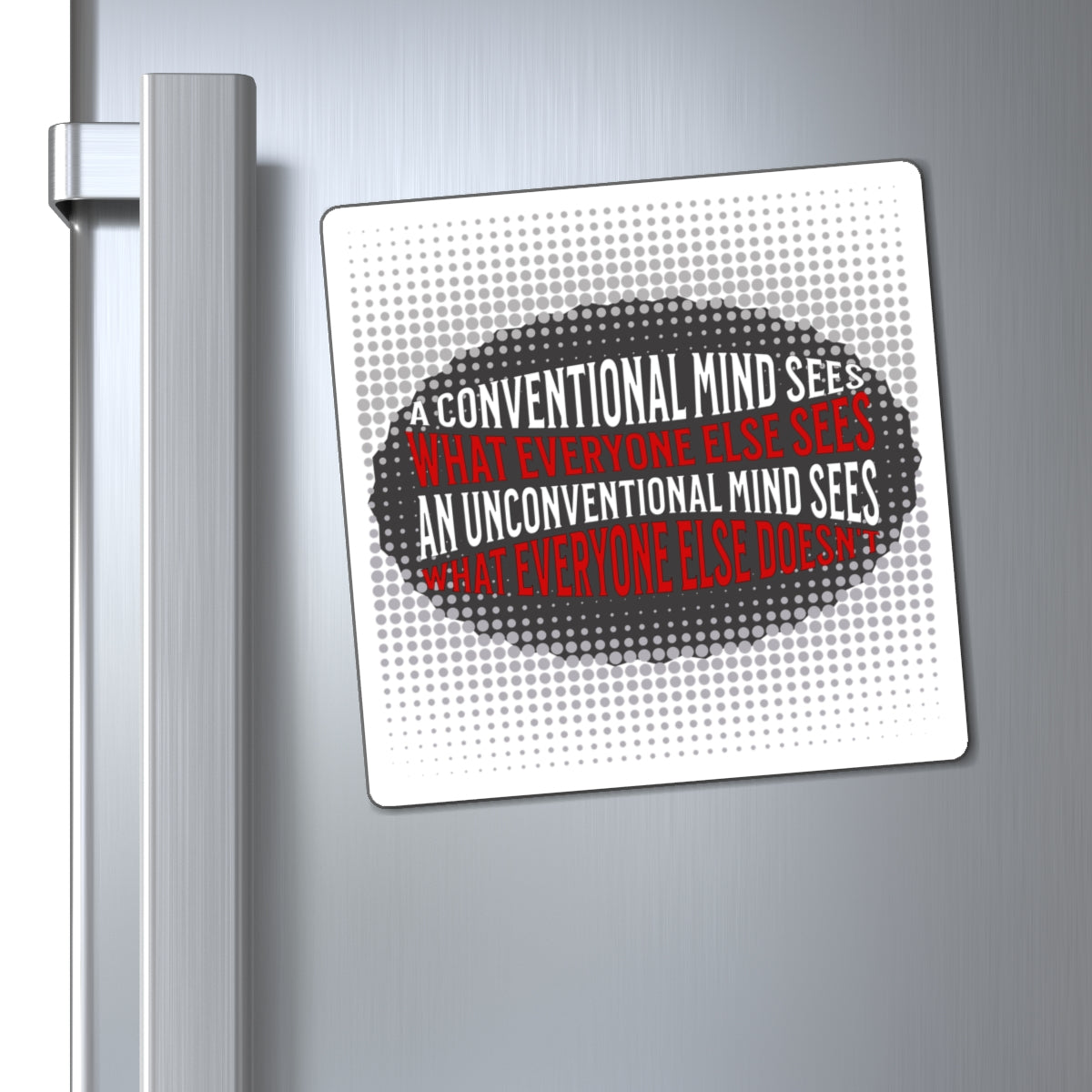 Unconventional Mind - Magnet (White)