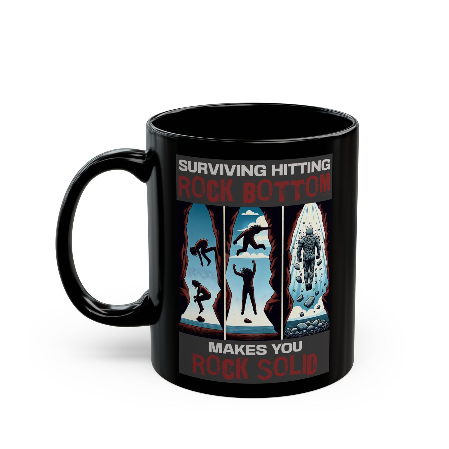 Rock Solid - 11oz Black Mug