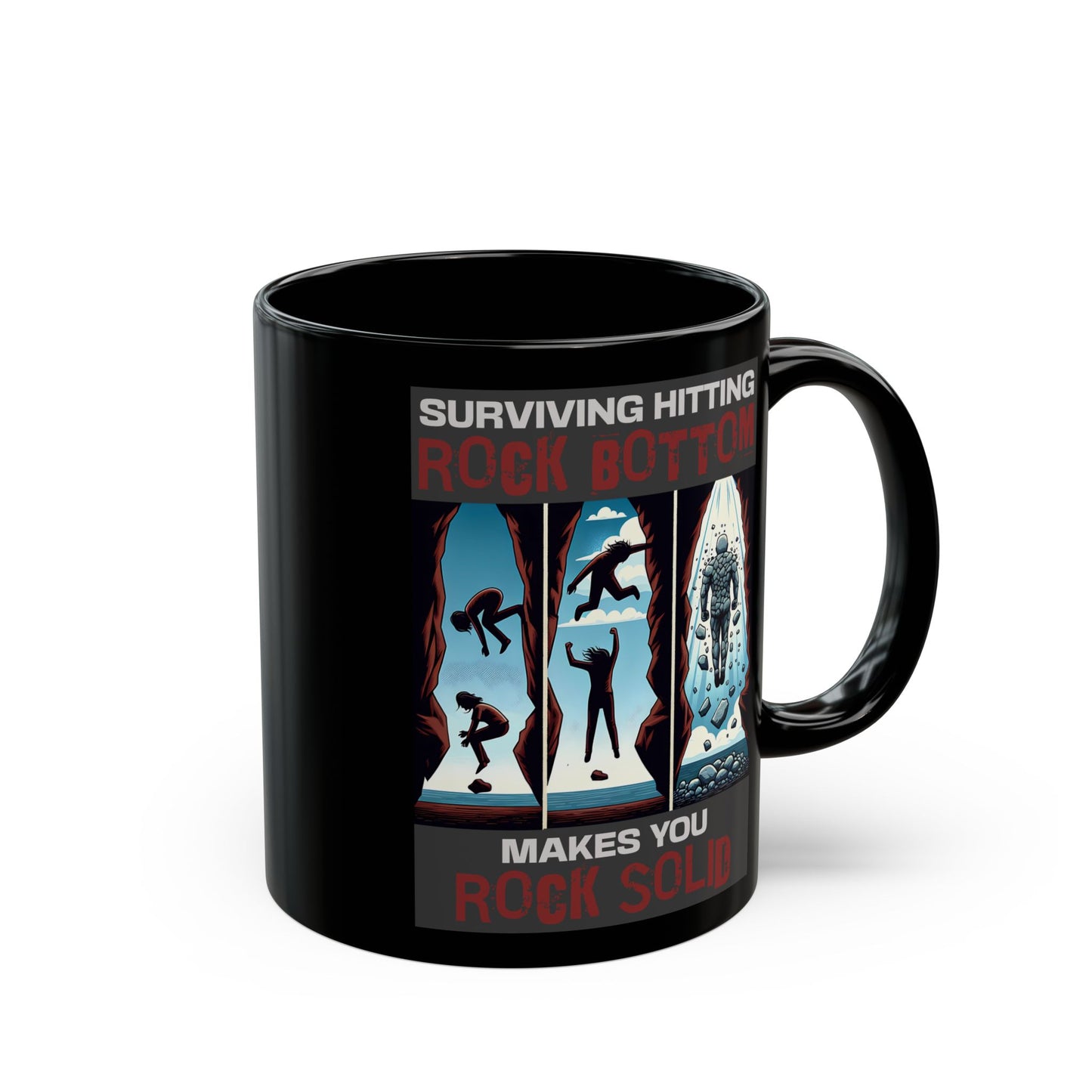 Rock Solid - 11oz Black Mug