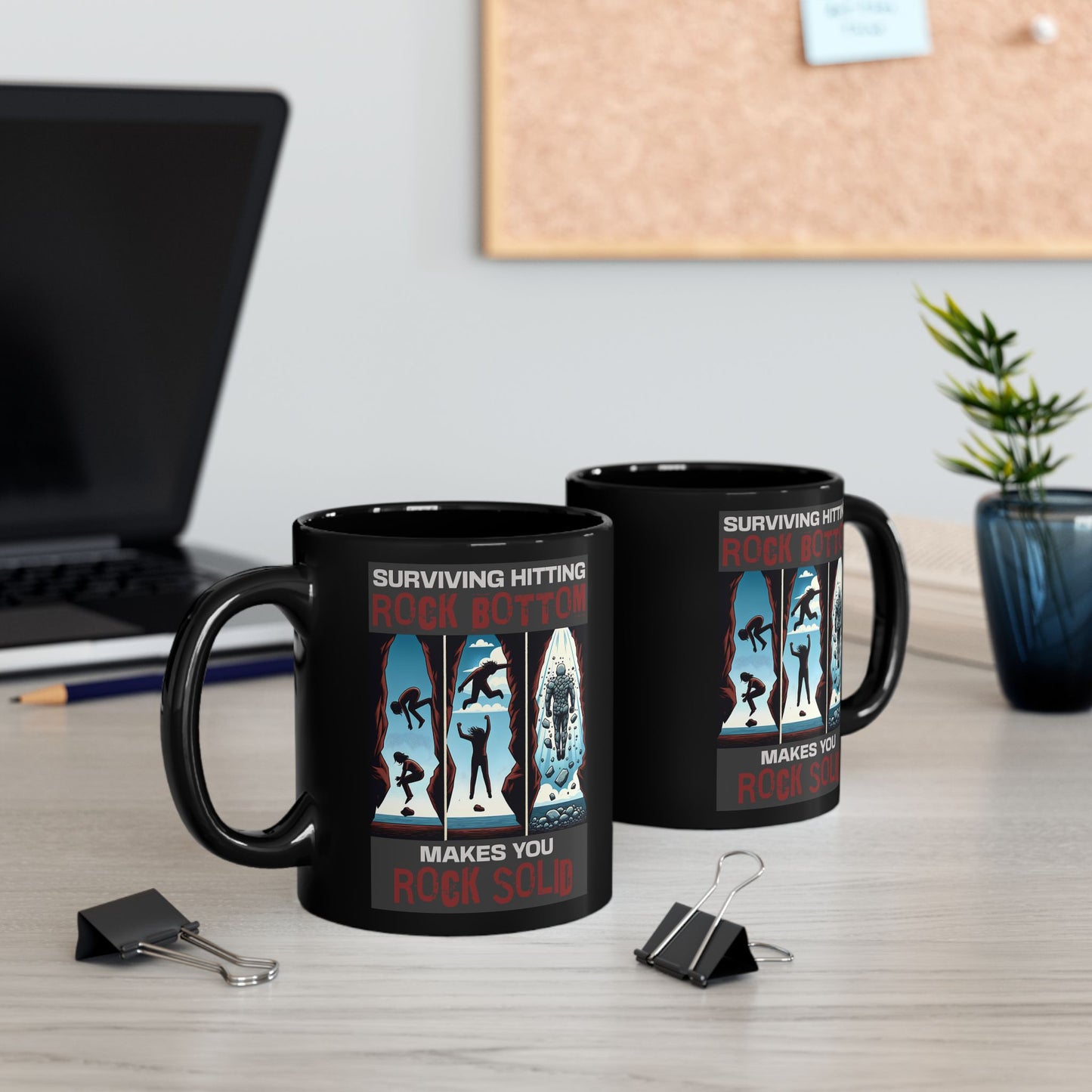 Rock Solid - 11oz Black Mug
