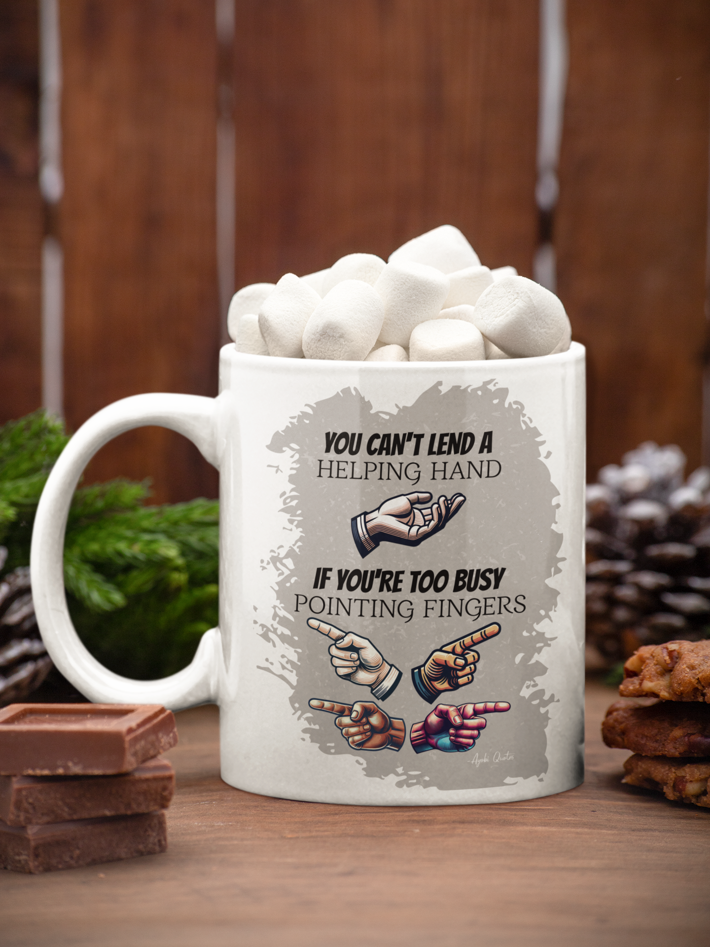 Helping Hand - 11oz White Mug